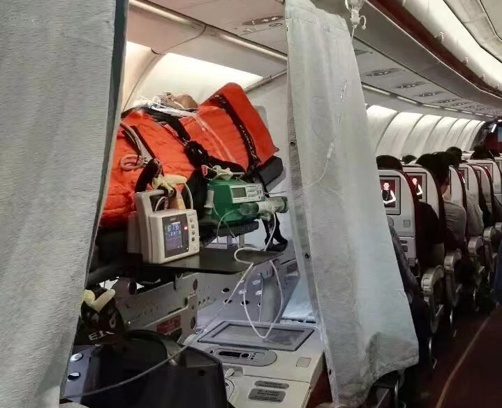 杭州跨国医疗包机、航空担架